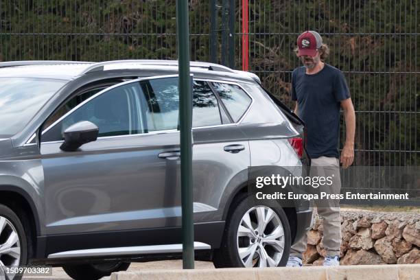 Santi Millan on his arrival to the island to attend Edurne's wedding on June 30 in Madrid, Spain.
