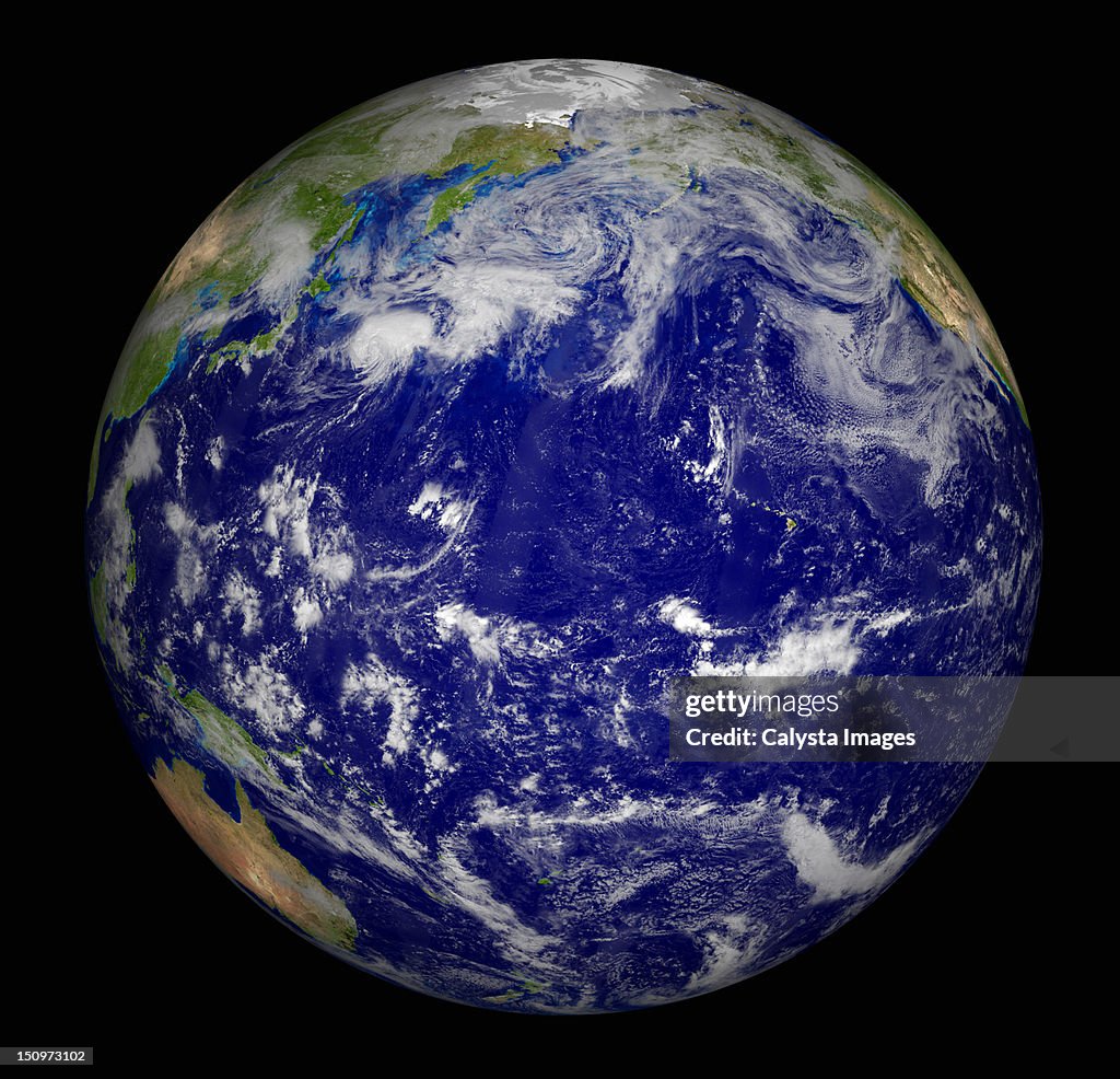 Digitally generated image of planet earth