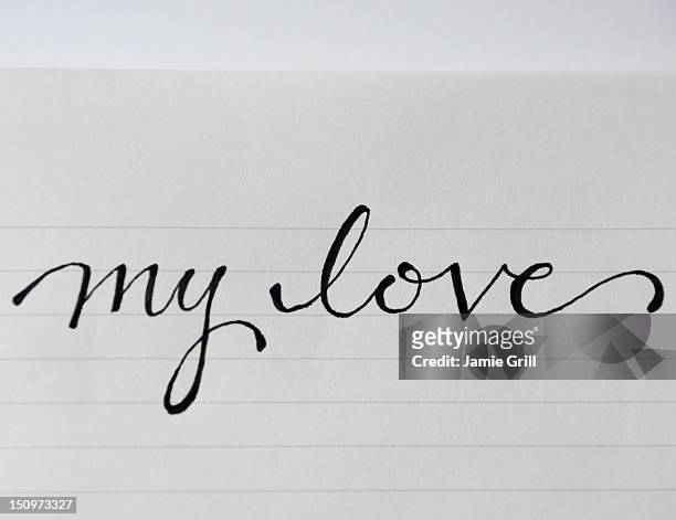 studio shot of love letter - love letter stock pictures, royalty-free photos & images