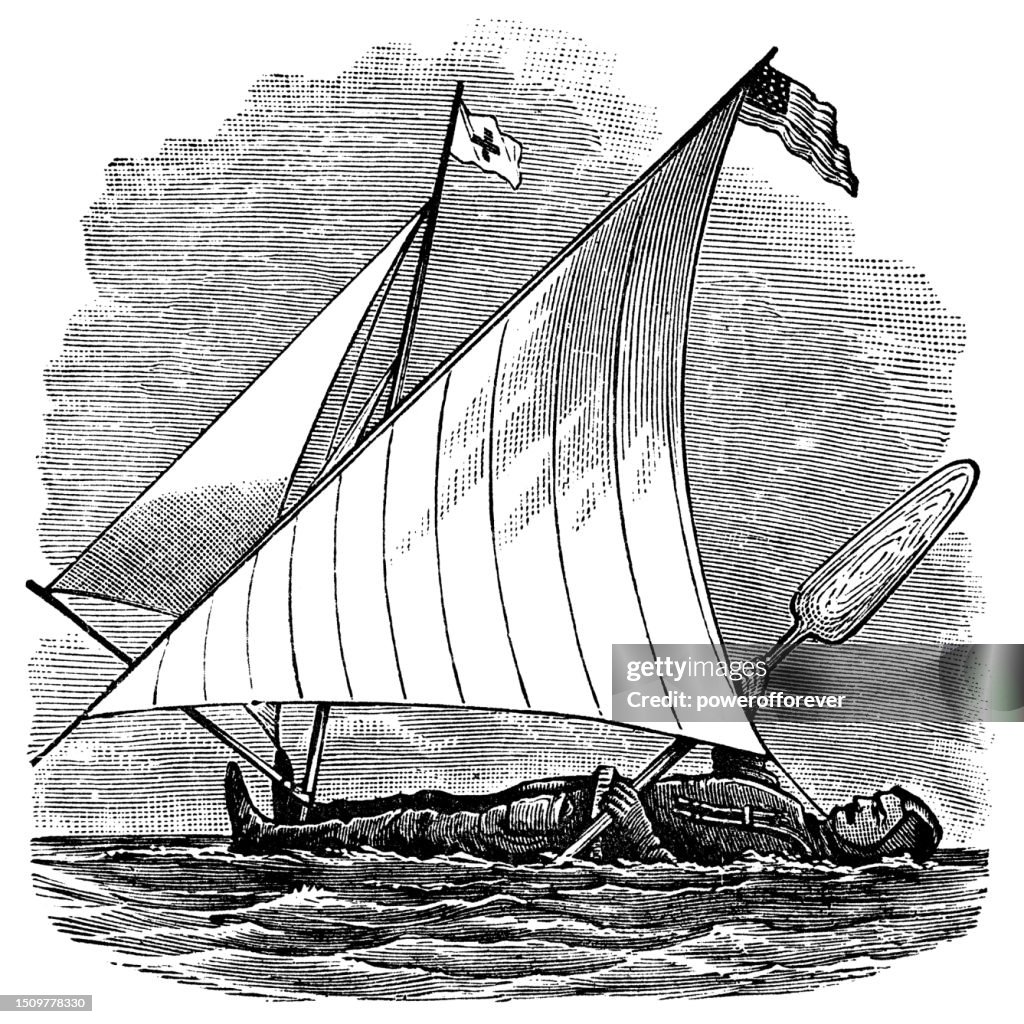 Paul Boyton in Clark S Merriman‘s Original Immersion Suit - 19th Century