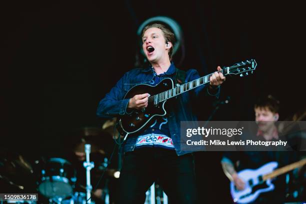George Ezra performs at Chepstow Racecourse on July 02, 2023 in Chepstow, Wales.