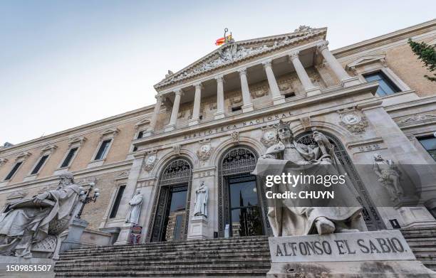 biblioteca nacional de españa - the biblioteca nacional de españa stock pictures, royalty-free photos & images