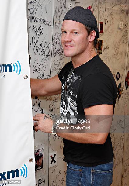 Professional wrestler Chris Jericho visits the SiriusXM Studio on August 29, 2012 in New York City.