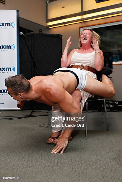 Cosmo Radio's 'Wake Up with Taylor' hosts a 'Magic Mike' style male revue for an audience of fans at the SiriusXM Studio on August 29, 2012 in New...