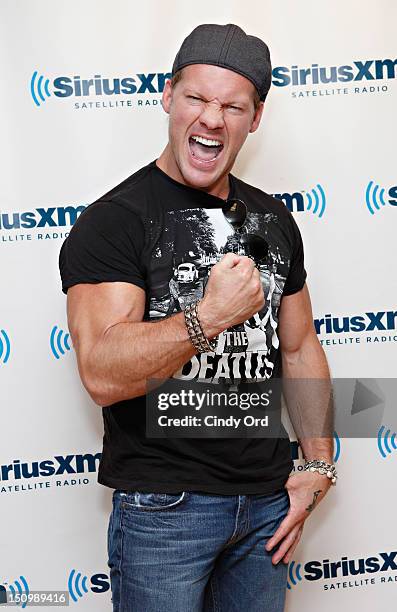 Professional wrestler Chris Jericho visits the SiriusXM Studio on August 29, 2012 in New York City.