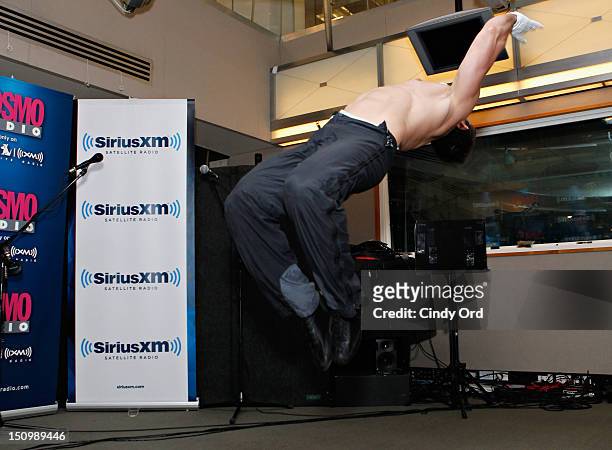 Cosmo Radio's 'Wake Up with Taylor' hosts a 'Magic Mike' style male revue for an audience of fans at the SiriusXM Studio on August 29, 2012 in New...