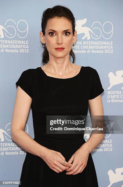 Actress Winona Ryder attends "The Iceman" Photocall during The 69th Venice Film Festival at the Palazzo del Casino on August 30, 2012 in Venice,...