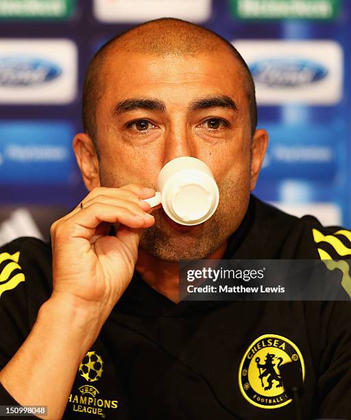 Roberto Di Matteo, manager of Chelsea during a press conference at the Grimaldi Forum on August 30, 2012 in Monaco, Monaco.