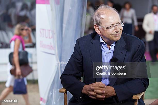 Ben Verwaayen, chief executive officer of Alcatel-Lucent SA, pauses during a Bloomberg Television interview at the Mouvement des Enterprises de...