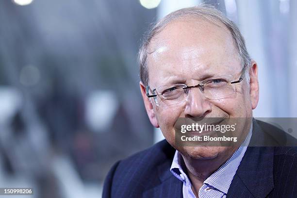 Ben Verwaayen, chief executive officer of Alcatel-Lucent SA, pauses during a Bloomberg Television interview at the Mouvement des Enterprises de...