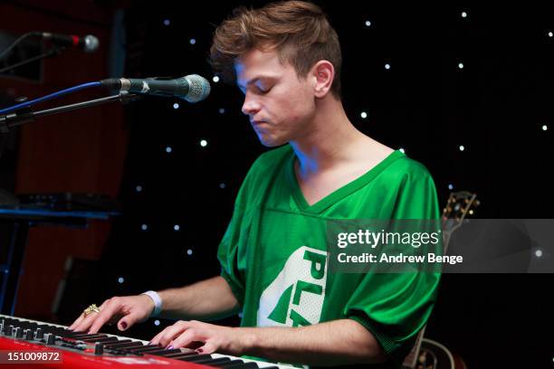 Perfume Genius performs on stage at Brudenell Social Club on August 30, 2012 in Leeds, United Kingdom.