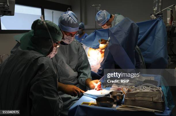 Photo Essay At Lyon Hospital, France. Department Of Urology. Vaginoplasty, Operation Of Plastic Surgery To Create A Vagina, Required To Complete A...