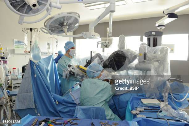 Photo Essay At Lyon Hospital In France. Department Of Urology. Prostatectomy. This Hospital Has A Robotic Surgical System Da Vinci Surgical System...