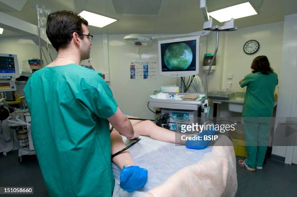 Photo Essay In The Endoscopy Unit Of Saint Louis Hospital In Paris, France.