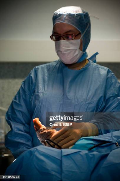 Photo Essay At Alleray Labrouste Clinic, Paris, France. Surgery Of A Hallux Valgus.