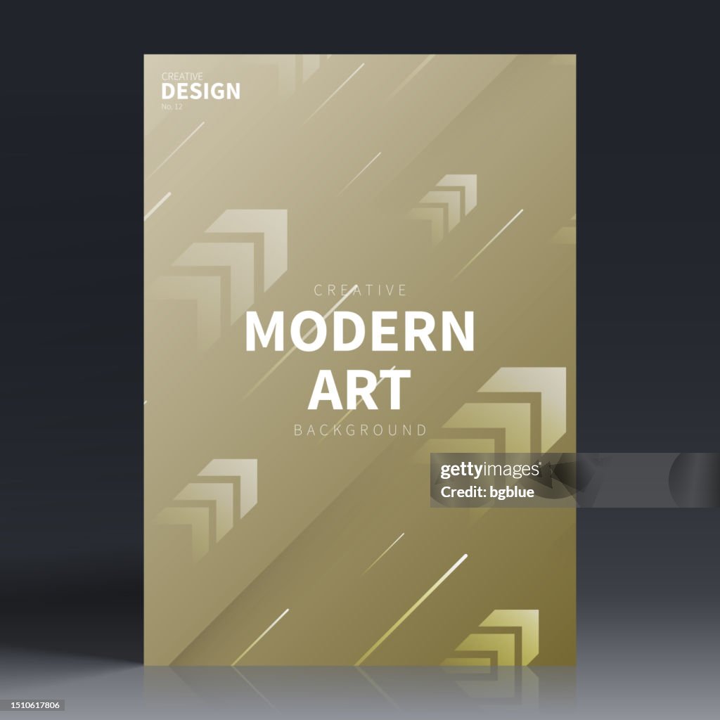 Brochure template layout, Brown cover design, business annual report, flyer, magazine