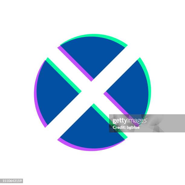cross mark. icon with two color overlay on white background - green check mark transparent background stock illustrations