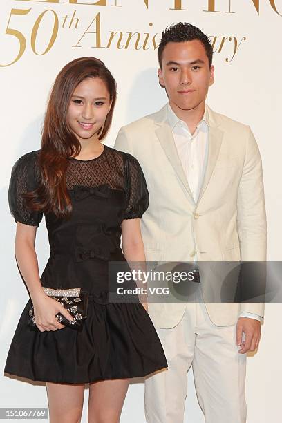 Laurinda Ho Chiu-lin and Orlando Ho Yau Kai attend Valentino 50th Anniversary Party at the International Finance Centre on August 31, 2012 in Hong...