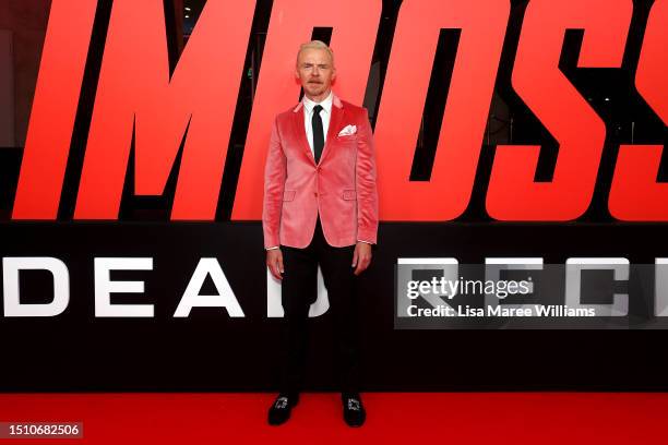 Simon Pegg attends the Australian premiere of "Mission: Impossible - Dead Reckoning Part One" at Darling Harbour Theatre in ICC Sydney on July 03,...