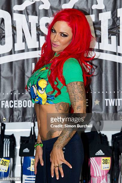 Jodie Marsh presents Loaded Glamour Girl Wrestling at Lillywhites on August 31, 2012 in London, England.
