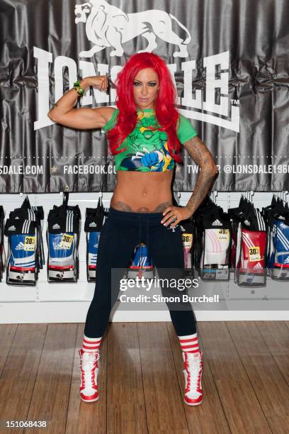 Jodie Marsh presents Loaded Glamour Girl Wrestling at Lillywhites on August 31, 2012 in London, England.