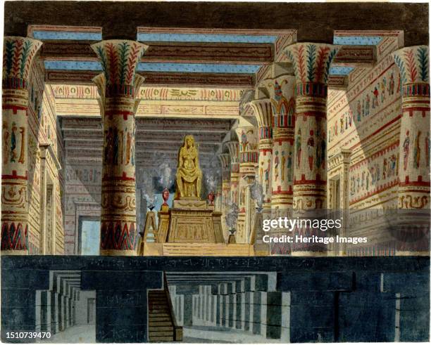 Set design for the Opera Aida by Giuseppe Verdi, 1872. Found in the collection of the Archivio Storico Ricordi. Creator: Magnani, Girolamo .