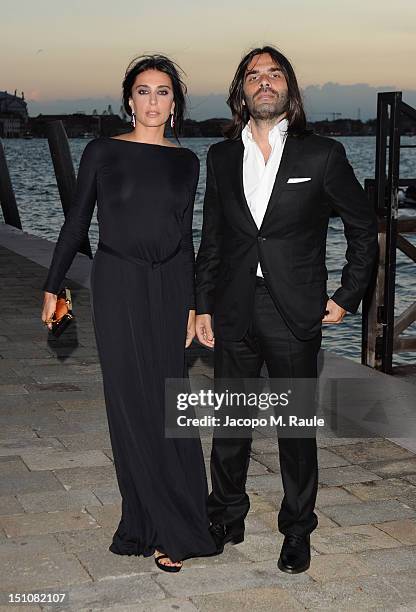 Nadine Labaki and Khaled Mouzanar attend the Gucci Award for Women in Cinema at The 69th Venice International Film Festival at Hotel Cipriani on...