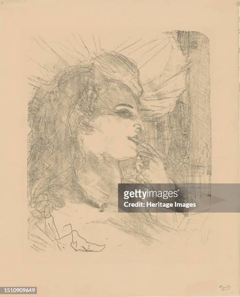 Anna Held , c. 1898. Private Collection. Creator: Toulouse-Lautrec, Henri, de .