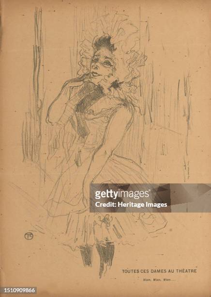 Anna Held dans Toutes ces Dames au Théâtre, 1895. Private Collection. Creator: Toulouse-Lautrec, Henri, de .