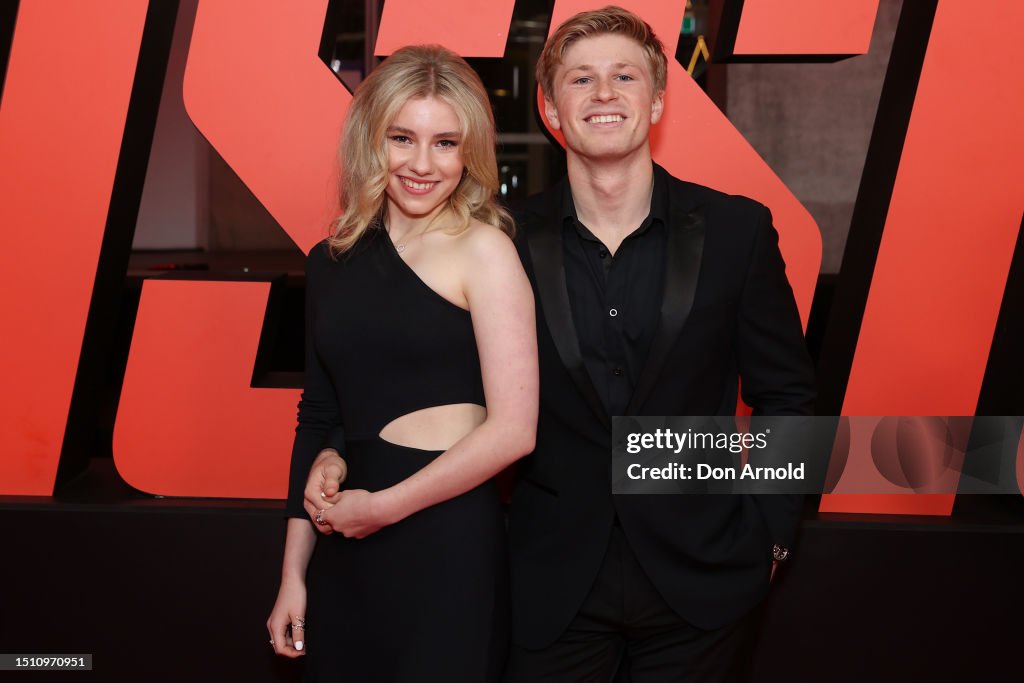 Bobby Rorie Rorie Buckley and Robert Irwin attend the Australian premiere of ...