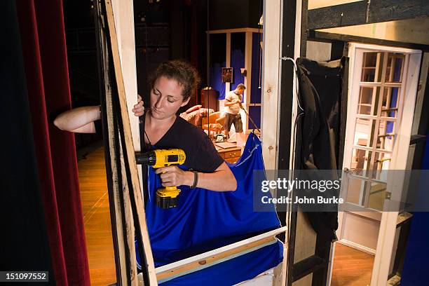 theatrical stage hand - backstage crew stock pictures, royalty-free photos & images