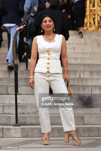 Princess of Thailand Sirivannavari Nariratana Rajakanya attends the Schiaparelli Haute couture Fall/Winter 2023/2024 show as part of Paris Fashion...