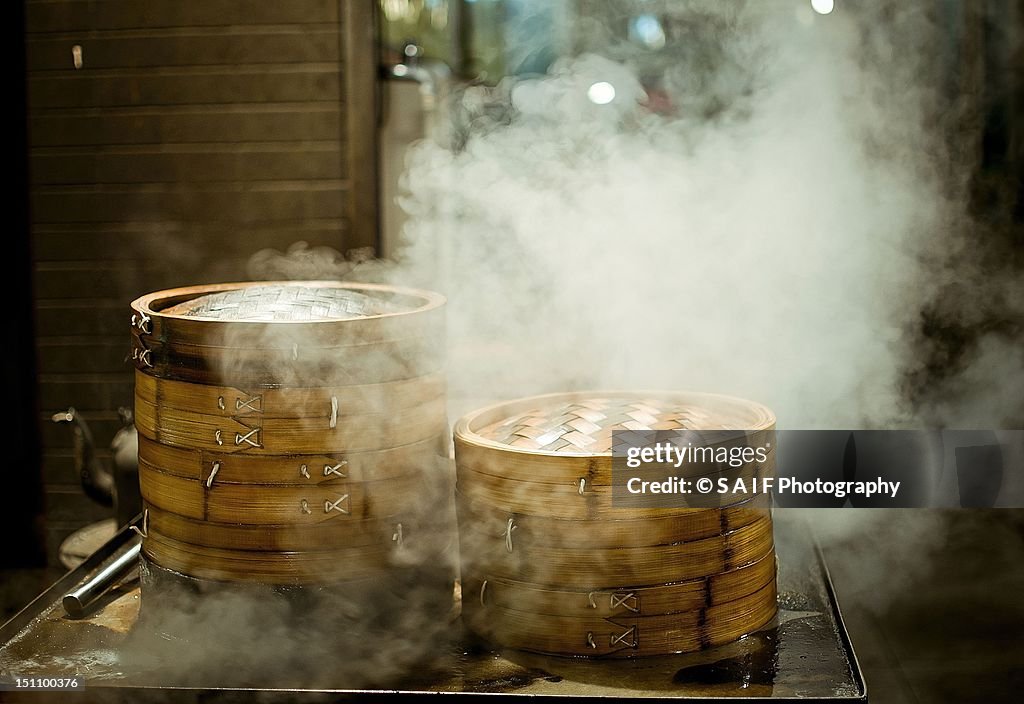 Hot steamed rice