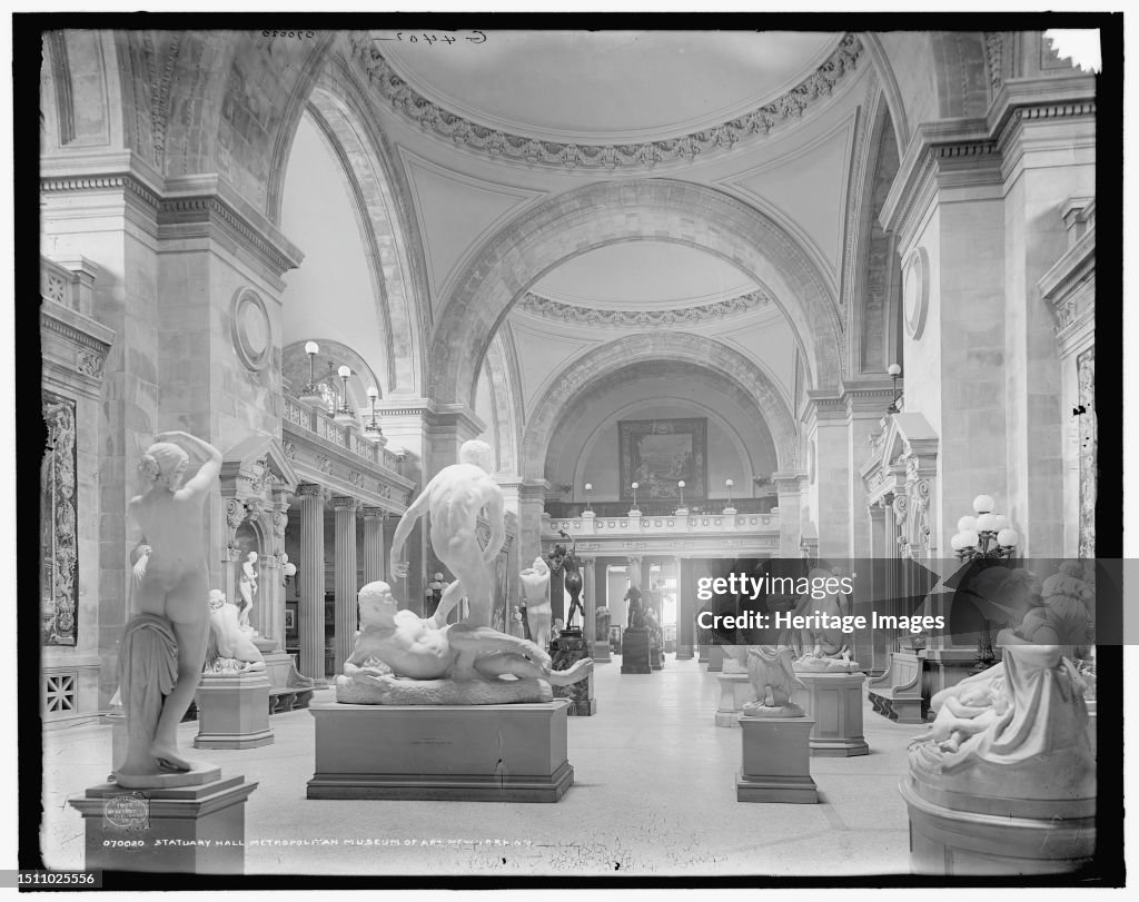 Statuary Statuary Hall, Metropolitan Museum of Art, New York, N.Y., circa ...