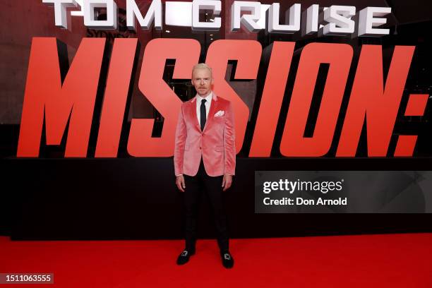 Simon Pegg attends the Australian premiere of "Mission: Impossible - Dead Reckoning Part One" on July 03, 2023 in Sydney, Australia.