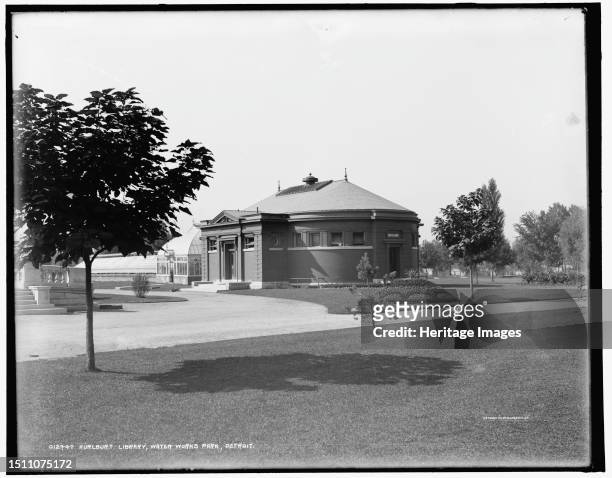 Hurlburt Library, Water Works Park, Detroit, between 1890 and 1901. Creator: Unknown.