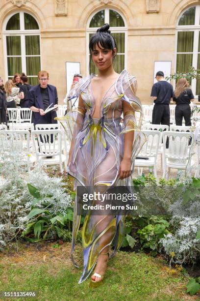 Camila Cabello attends the Iris Van Herpen Haute couture Fall/Winter 2023/2024 show as part of Paris Fashion Week on July 03, 2023 in Paris, France.