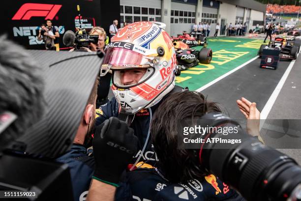 Max Verstappen of the Netherlands driving the Oracle Red Bull Racing RB19 seen during the F1 Grand Prix of Austria at Red Bull Ring on July 02, 2023...