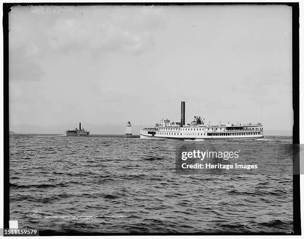 Strs. Vermont And Ticonderoga Leaving Burlington Harbor