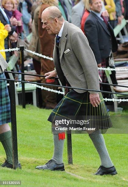 Prince Philip, Duke of Edinburgh attends the Braemar Highland Gathering on September 1 in Braemar, Scotland.