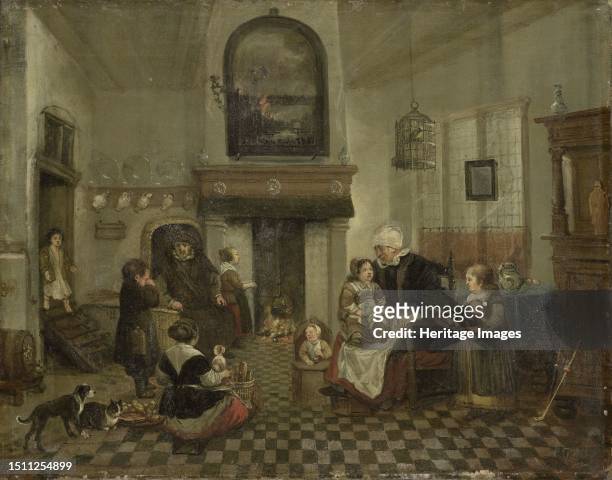 The Feast of Saint Nicholas, 1700-1899. A family at home on 5 December, the night celebrated in the Netherlands as the Feast of Saint Nicholas, or...