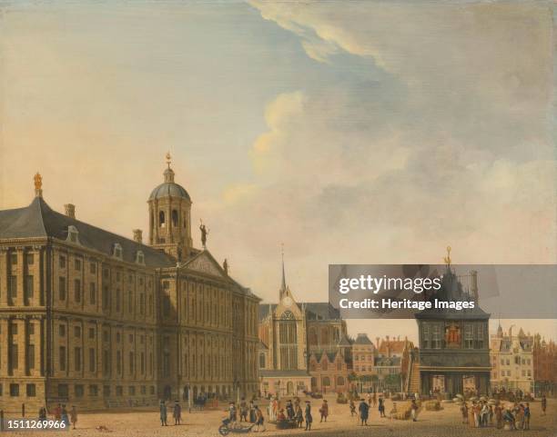 View of the Dam in Amsterdam, circa 1750-circa 1781. Other Title: View of the Dam, Amsterdam. Creator: Jan Ekels the Elder.