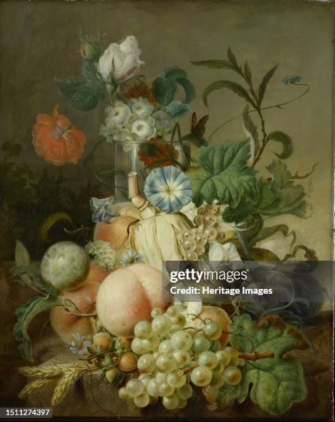 Still Life with Flowers and Fruit, 1800-1808. Creator: Jan Evert Morel.