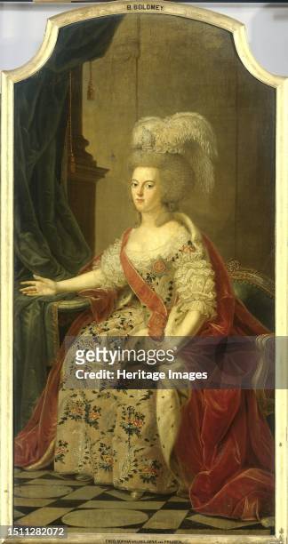 Frederika Sophia Wilhelmina of Prussia , Wife of Prince Willem V, 1770. Creator: Benjamin Samuel Bolomey.