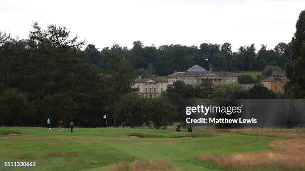 General view of the 16th green during Day One of the Women's PGA & Assistants' Championship at Kedleston Park Golf Club on July 03, 2023 in Derby,...