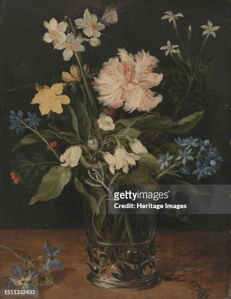 Still Life with Flowers in a Glass, circa 1602. Other Title: Still life with Flowers in a Glass. Creator: Jan Brueghel the Elder.