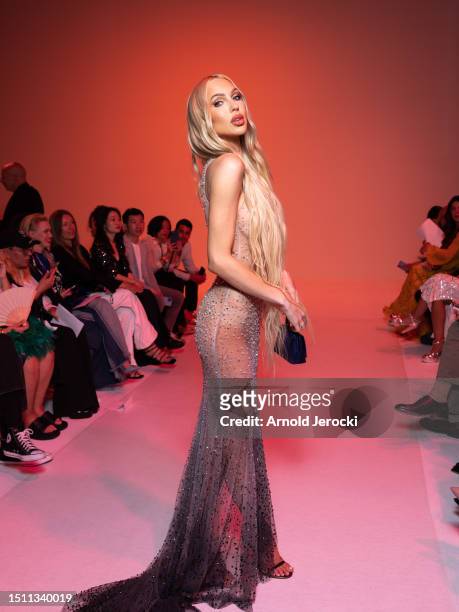Christine Quinn attends the Georges Hobeika Haute couture Fall/Winter 2023/2024 show as part of Paris Fashion Week on July 03, 2023 in Paris, France.