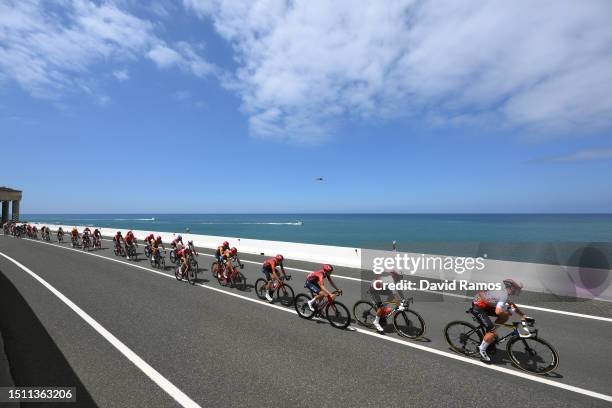 Mads Pedersen of Denmark and Team Lidl-Trek, Simon Clarke of Australia and Team Israel-Premier Tech, Simon Geschke of Germany and Team Cofidis,...