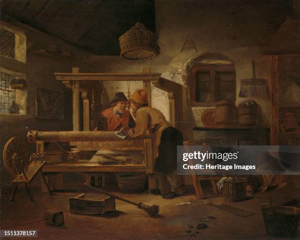 Weaver's Workshop, 1659. Creator: Cornelis Gerritsz. Decker.