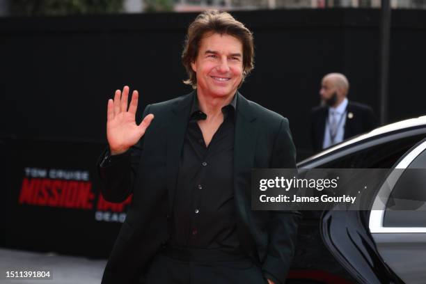 Tom Cruise attends the Australian Premiere of "Mission: Impossible - Dead Reckoning Part One" presented by Paramount Pictures and Skydance at ICC...